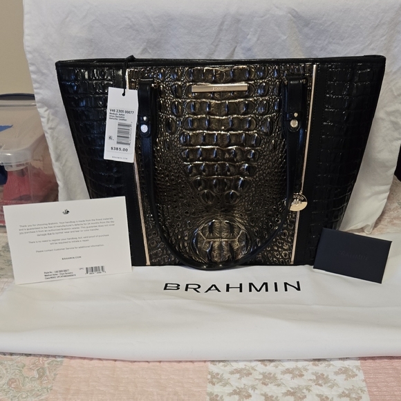 Brahmin Asher Tote in Onyx Sarastro. NWT. - Picture 3 of 16